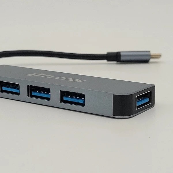 هاب ۴ پورت USB 2.0 ایلون مدل TYPE-C H801 🔌 برای اتصال همزمان فلش، هارد اکسترنال، ماوس و کیبورد 💻 با پورت TYPE-C