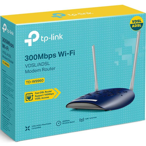 بستهبندی مودم روتر VDSL/ADSL تیپی-لینک مدل TD-W9960 v1.20 📦 با محتویات کامل برای نصب سریع و آسان