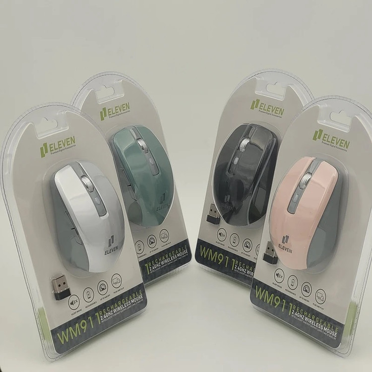 ماوس بیسیم ایلون مدل WM911 🖱️ با طراحی ارگونومیک و اتصال ۲.۴ گیگاهرتز ⚡ مناسب لپتاپ و کامپیوتر 💻