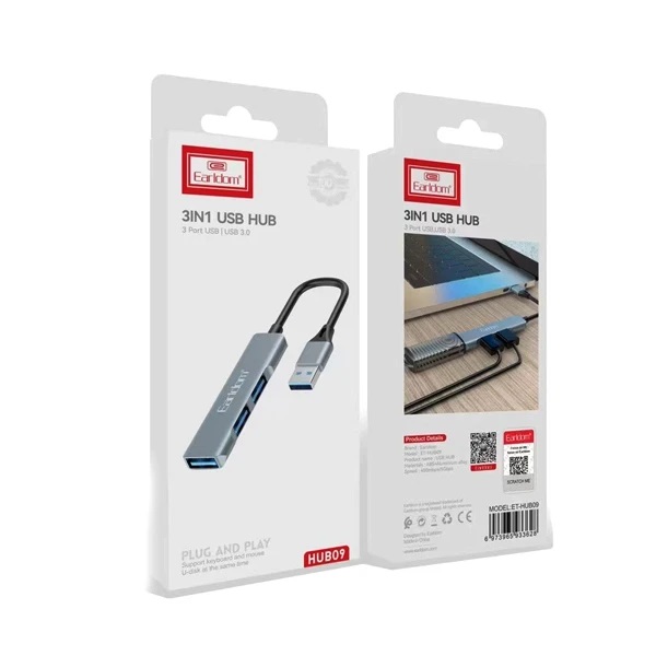 هاب 3 پورت USB3.0 EARLDOM مدل HUB09