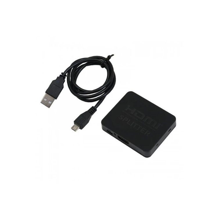 نمای جانبی اسپلیتر ۱ به ۲ HDMI Ventolink با طراحی جمعوجور و پرتابل 🔌