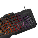 نمای بالایی کیبورد گیمینگ کینگ استار KB172G با نور رنگی جذاب 💡