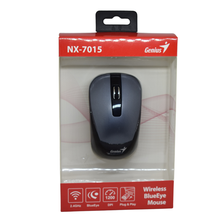 ماوس بیسیم جنیوس NX-7015 🖱️ با طراحی ارگونومیک و اتصال USB 🔌