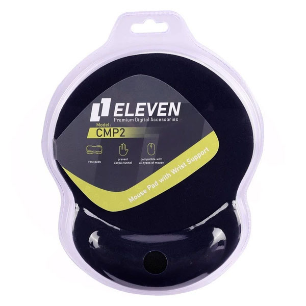 پد ماوس طبی ELEVEN مدل CMP2 با استراحتگاه مچ دست ژلاتینی و طراحی ارگونومیک