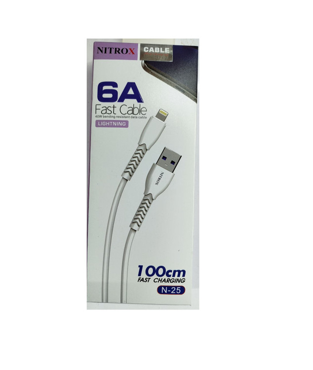 شارژر کابل NITROX مدل N-25 Lightning مناسب برای آیفون با پشتیبانی از شارژ سریع