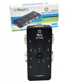 پورتهای VGA و USB در سوییچ KVM چهار پورت رویال