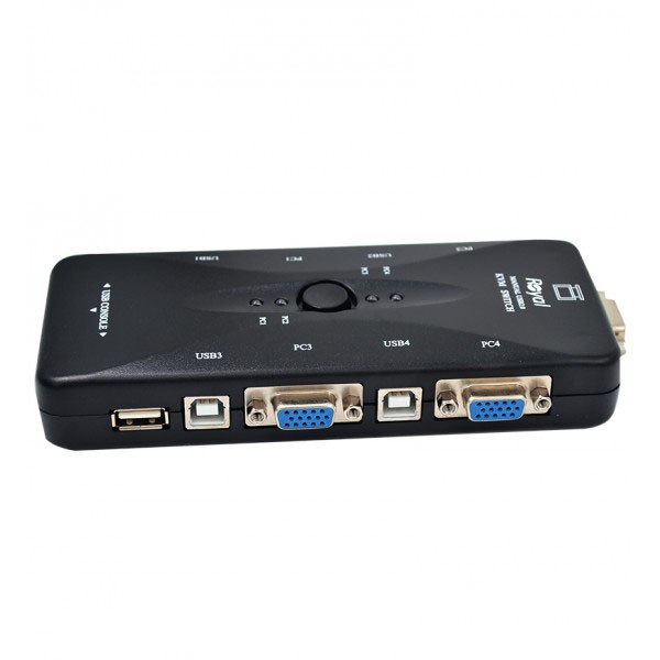 نمای بالایی سوییچ رویال KVM-4UK با کلیدهای سوئیچ