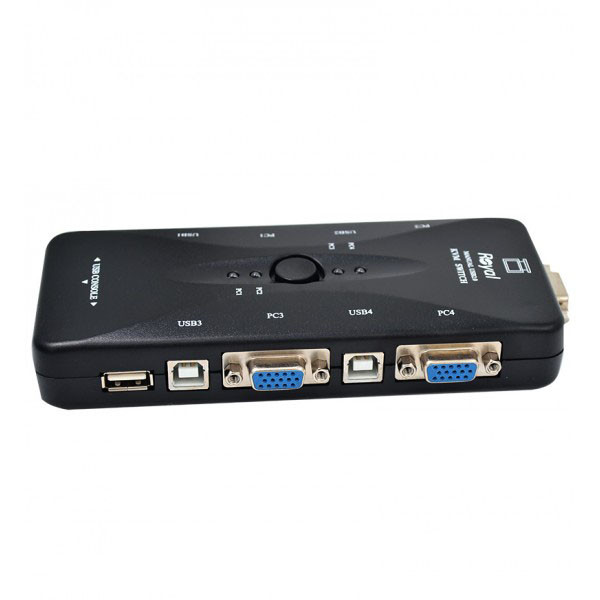 نمای بالایی سوییچ رویال KVM-4UK با کلیدهای سوئیچ