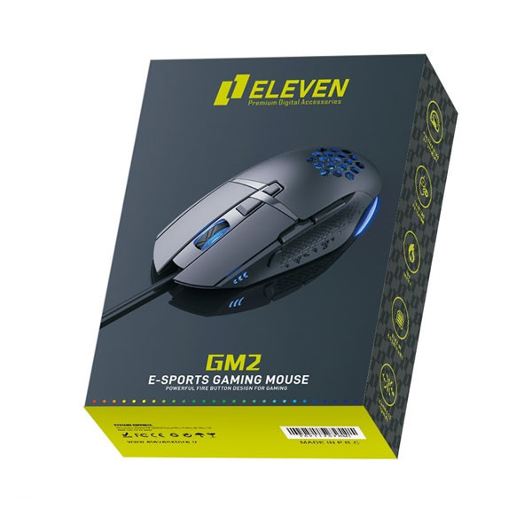 ماوس گیمینگ Eleven GM2 با دقت بالا، نورپردازی RGB و طراحی ارگونومیک برای بازی حرفهای