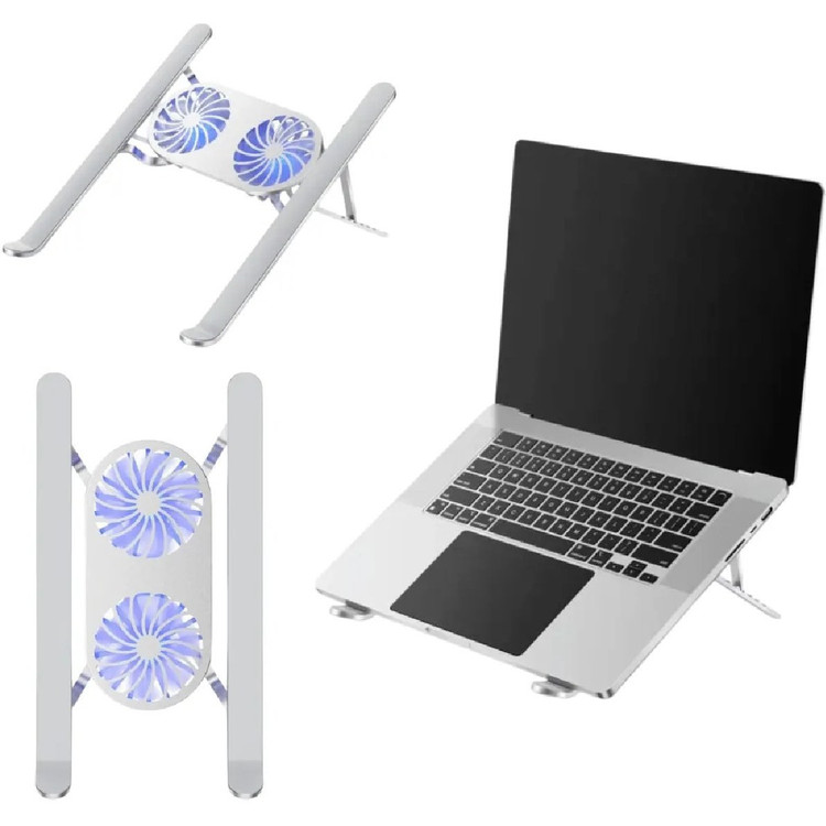 کول پد دو فن چراغ دار مخصوص لپتاپ گیمینگ