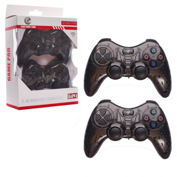 دسته بازی دوبل شوک‌دار بی‌سیم XP-MX217WN با طراحی ارگونومیک