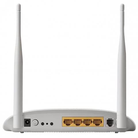 تصویر مودم بی سیم TP-Link TD-8961N با طراحی سفید و دو آنتن