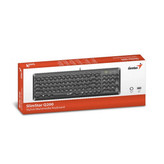 کیبورد جنیوس مدل SlimStar Q200 با طراحی باریک و کلیدهای نرم مناسب برای تایپ سریع و کار روزمره