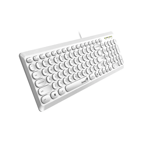 کیبورد جنیوس مدل SlimStar Q200 با طراحی باریک و کلیدهای نرم مناسب برای تایپ سریع و کار روزمره