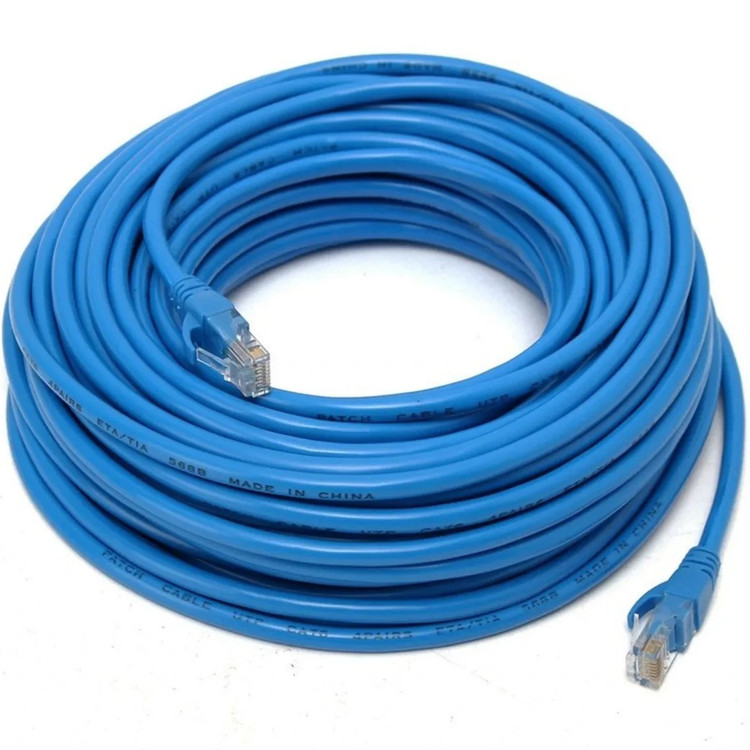 کابل شبکه 30 متری CAT6 آبی با سوکت RJ45