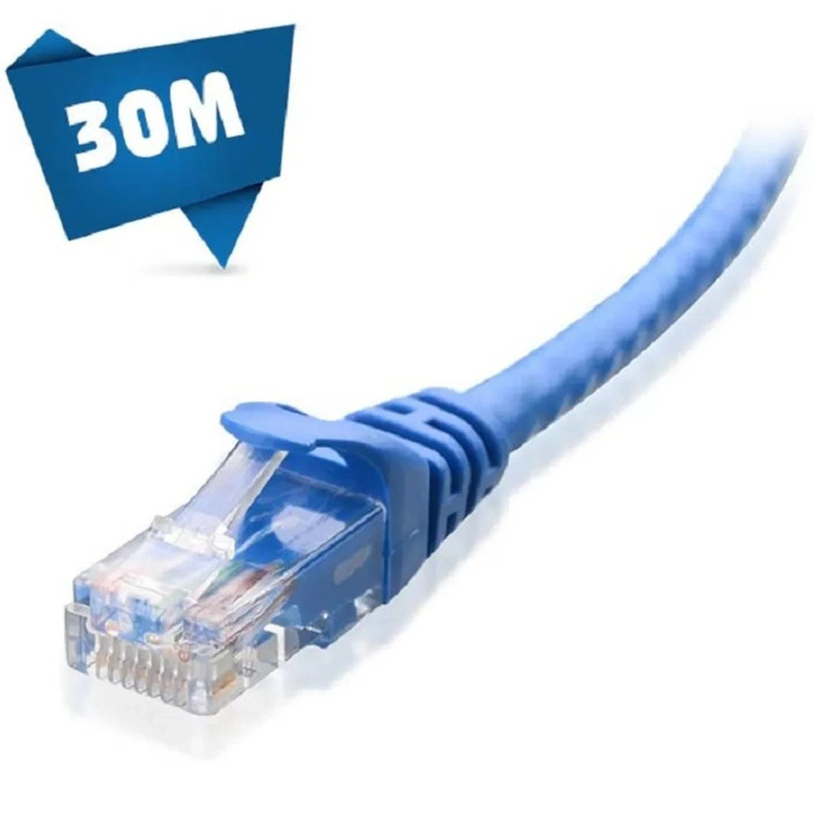 بستهبندی کابل شبکه 30 متری CAT6 برای استفاده اداری و خانگی