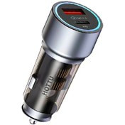 نمای نزدیک شارژر فندکی CC-10 دو پورت