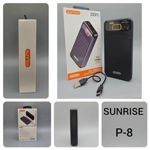 تصویر پاوربانک سانرایز مدل P8 ظرفیت 20000