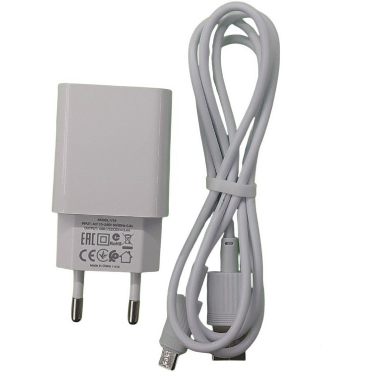 شارژر دیواری ترانیو مدل V16 همراه با کابل microUSB