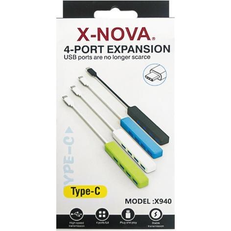 هاب USB3.0 چهار پورت X-NOVA با سری Type-C مدل X940