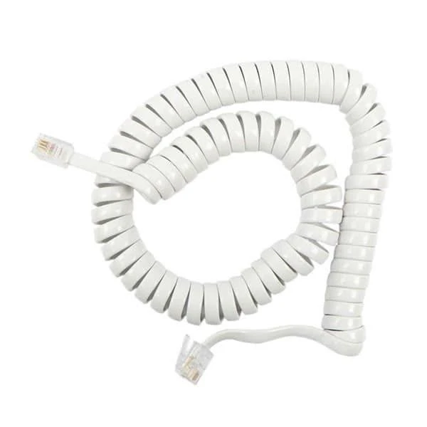 سیم تلفن فنری مسی با سوکت RJ11