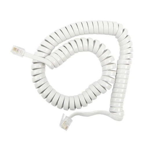 سیم تلفن فنری مسی با سوکت RJ11