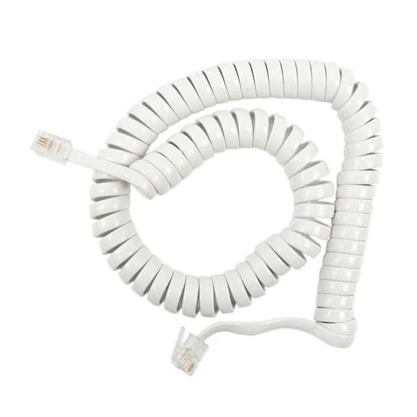 سیم تلفن فنری مسی با سوکت RJ11