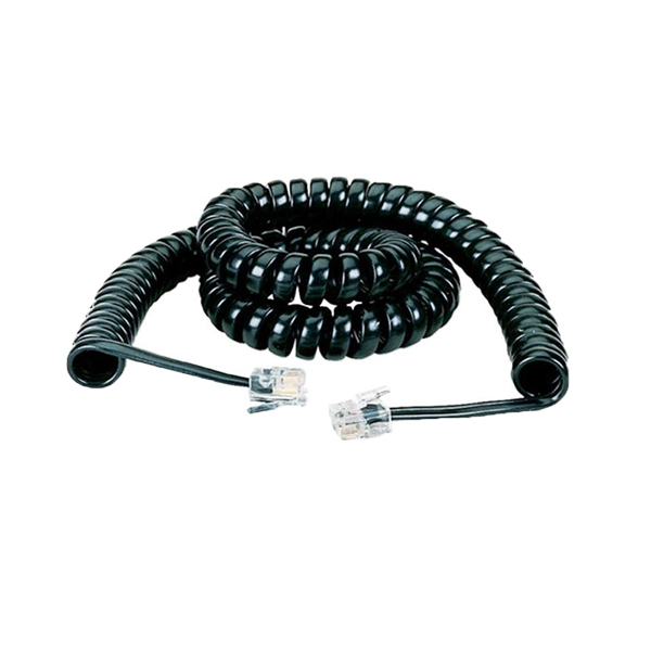 سیم تلفن انعطاف‌پذیر فنری با سوکت RJ11