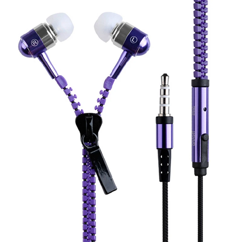Zipper Earphone Handsfree با کابل زیپی