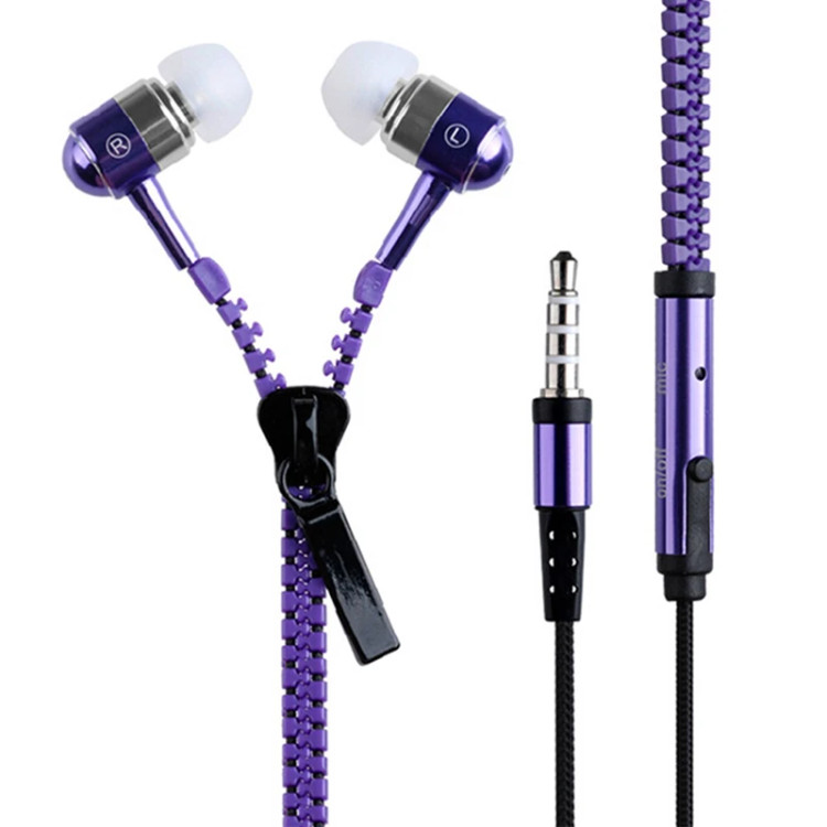 Zipper Earphone Handsfree با کابل زیپی