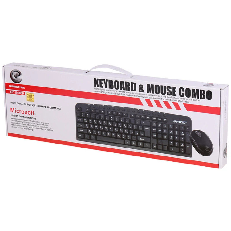 بستهبندی محصول ست کیبورد و موس XP-Product 10600H