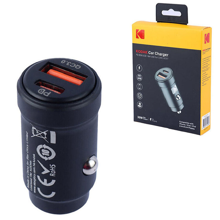 شارژر فندکی ۳۰ وات کداک مدل CARC-6007