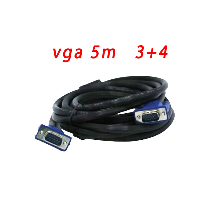 کابل VGA مدل WELOT 3+4 طول 5 متر | کابل انتقال تصویر