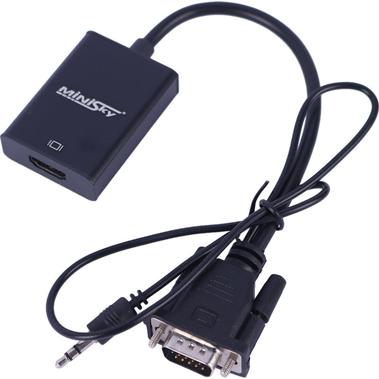 مبدل VGA به HDMI اکتیو مینی اسکای (Minisky) | همراه کابل برق و صدا